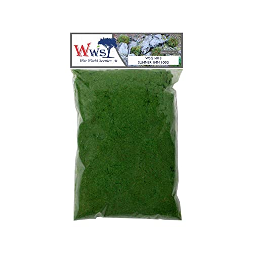 WWS War World Scenics WWScenics | 1mm Sommer Statische Grasfasern | 100g | WSG1-013 | Streugras für Modellbahn und Modellbau von WWS War World Scenics