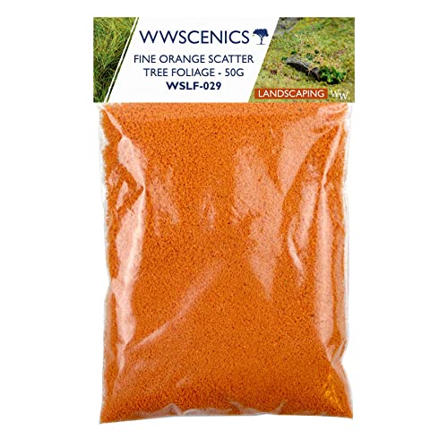 WWS War World Scenics WWScenics Feines Orangen Blumen Laub Foliage 50g | WSLF-029 | Baum-Laub Blumen-Effekt von WWS War World Scenics