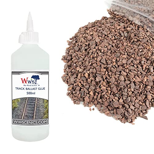 War World Scenics 1kg Mittelgroßer Roter Schotter & 500ml Gleisschotter-Kleber Modellbahn Set War World Scenics 1kg Mittelgroßer Roter Schotter & 500ml Gleisschotter-Kleber Modellbahn Set von WWS War World Scenics