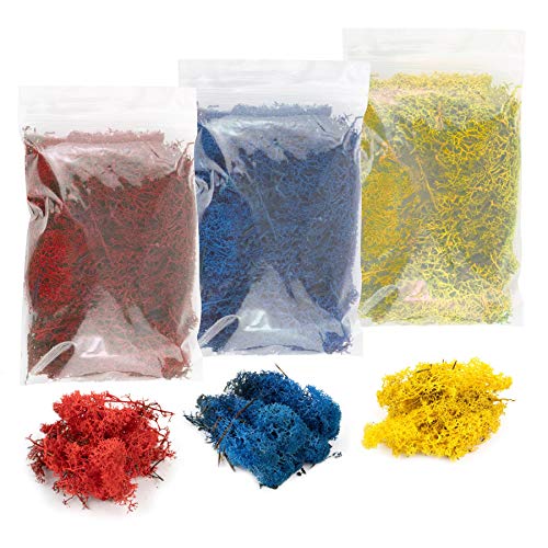 War World Scenics Lichen Flechte Modell Moos Laub Multipacks 3 x 60g (Gelbe, Blaue, Rote) - Railway Wargame Tabletop Gelände Landschaft Baum Busch Hecke Diorama Basing von WWS War World Scenics