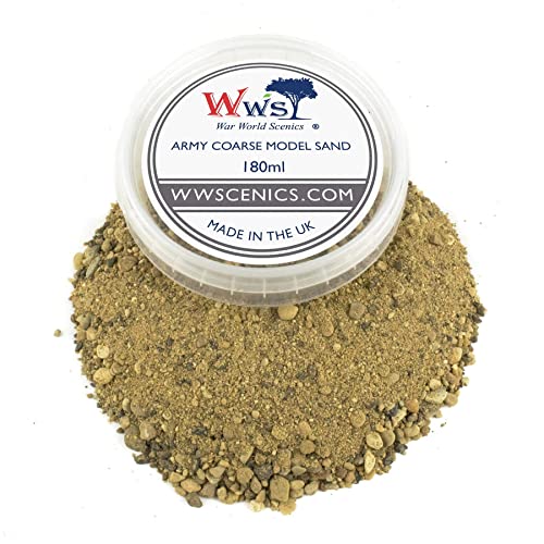 WWS War World Scenics WWScenics Modell Grob-Sand | 180ml Becher | Basing Materialien Diorama Modellbau von WWS War World Scenics