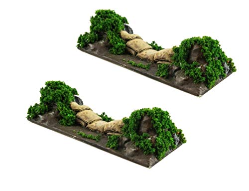 War World Gaming Battle Bocage Sandsäcke Verteidigungsstellungen x 2 - 28mm WW2 Tabletop Gelände Modellbau von War World Gaming