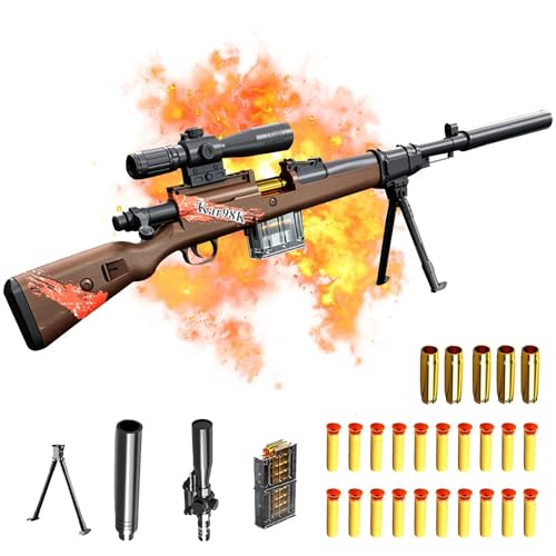 Soft Bullet Gun Toys Shell Ejection Sniper Eva Scharfschützengewehr Manuelles Schaumstoff Blastergewehr 98k Kinder Aldult Halloween Weihnachten Geburtstag Geschenk von WXFFZ