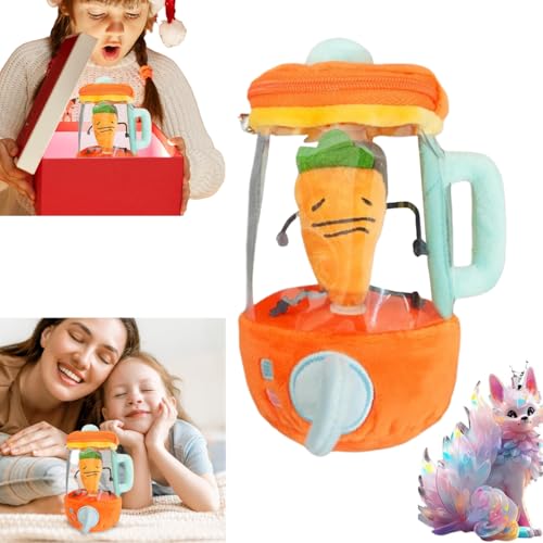 Plüsch Karotte Entsafter Spielzeug, Carrot Juicer Plush Toy,Fun Drawstring Rotating Plüsch Spielzeug, Gefüllte Karotte Spielzeug, Weichen Karotte Spielzeug für Kinder Weihnachten Geburtstag von WXFLOVEXMH