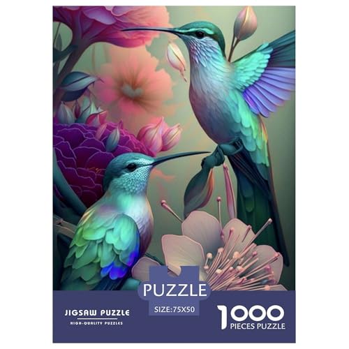 1000-teiliges Art-Papagei-Puzzle für Erwachsene, Puzzle für Erwachsene und Teenager, Lernspiel, 1000 Teile (75 x 50 cm) von WXMMoney