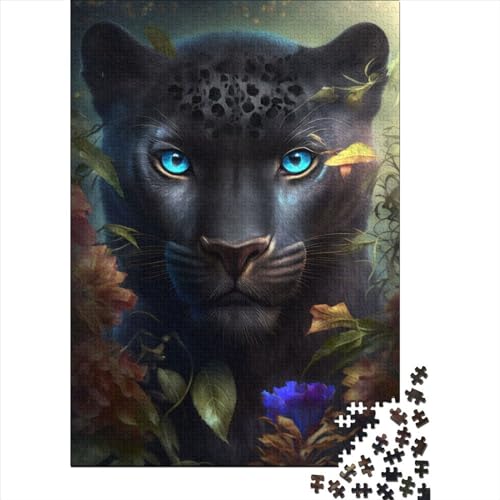 1000-teiliges Fantasy-Puzzle „Black Panther“ für Erwachsene und Teenager. Puzzle für Erwachsene, Familienspiel für Erwachsene und Teenager. 1000 Teile (75 x 50 cm) von WXMMoney