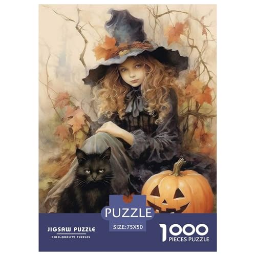 1000-teiliges Halloween-Kürbis-Puzzle für Erwachsene Teenager, Puzzles für Erwachsene, Puzzles für Erwachsene, Puzzles für Erwachsene, Teenager, 1000 Stück (75 x 50 cm) von WXMMoney