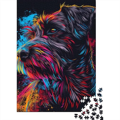 1000-teiliges Holzpuzzle „Drahthaariger Vorstehhund“, Puzzle für Zuhause, Wanddekoration, Lernspielzeug, Geschenk für Familienspiel, 1000 Teile (75 x 50 cm) von WXMMoney