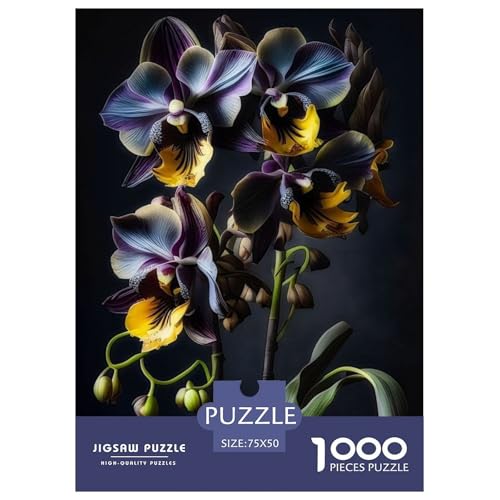 1000-teiliges Kunst-Blumen-Puzzle für Erwachsene, Puzzle, Erwachsenen-Puzzle, Heimdekoration, Puzzle-Spielzeug, 1000 Teile (75 x 50 cm) von WXMMoney