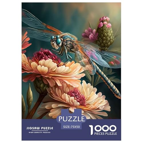 1000-teiliges Kunst-Blumen-Puzzle für Erwachsene, Puzzle, Erwachsenen-Puzzle, Heimdekoration, Puzzle-Spielzeug, 1000 Teile (75 x 50 cm) von WXMMoney