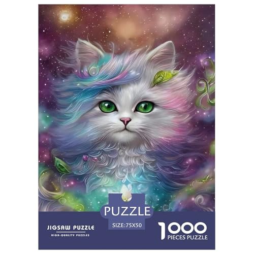 1000-teiliges Kunst-Katzen-Puzzle für Erwachsene, Puzzle, Puzzle für Erwachsene, Lernspiele für zu Hause, DIY-Spielzeug, 1000 Stück (75 x 50 cm) von WXMMoney