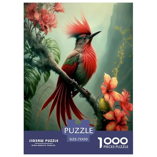 1000-teiliges Kunst-Papagei-Puzzle für Erwachsene, Puzzles für Erwachsene und Teenager, Denksport-Puzzles für Erwachsene, 1000 Teile (75 x 50 cm) von WXMMoney