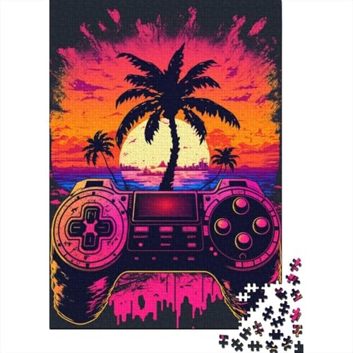 1000-teiliges Neon-Art-Puzzle für Erwachsene Teenager, Holzpuzzle für Erwachsene und Teenager ab 12 Jahren, 1000 Teile (75 x 50 cm) von WXMMoney