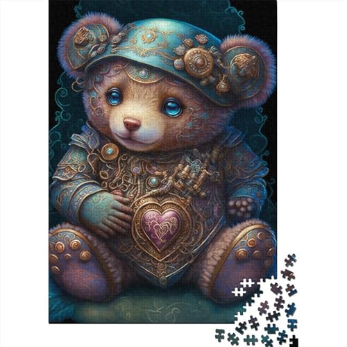 1000-teiliges Puzzle, Art Bear-Puzzle für Erwachsene, schwierige und anspruchsvolle Holzbrettpuzzles, 1000 Teile (75 x 50 cm) von WXMMoney