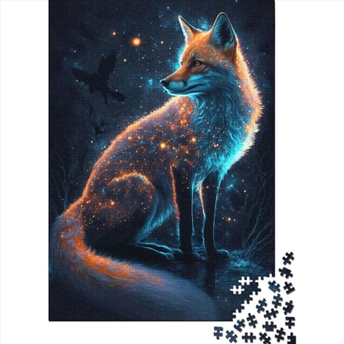 1000-teiliges Puzzle, Neonfuchs, Puzzle für Kinder, Spielzeug, Herausforderungsspiel, Puzzle, kreative Puzzles, Wanddekoration, 1000 Teile (75 x 50 cm) von WXMMoney