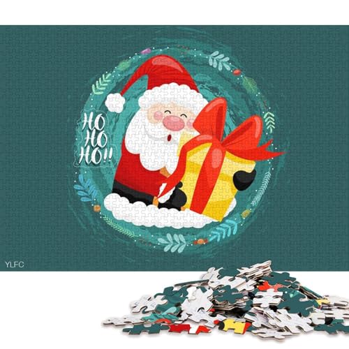 1000-teiliges Puzzle, Weihnachtsbilder-Puzzle für Kinder, Holzpuzzle, Lernspiele für Kinder und 1000 Teile (75 x 50 cm) von WXMMoney