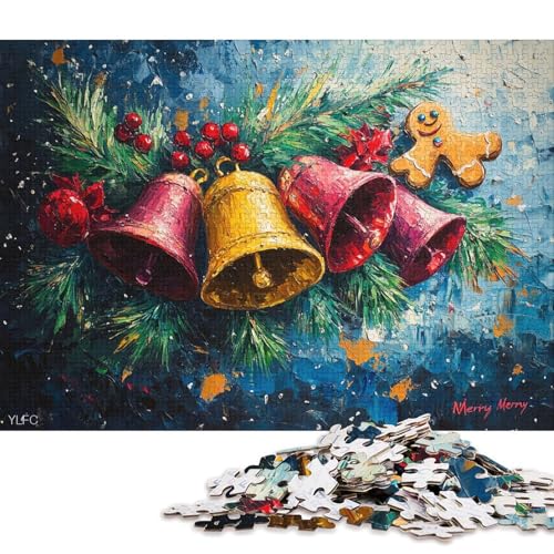 1000-teiliges Puzzle, Weihnachtsdekoration, quadratisches Puzzle für Kinder und Teenager, Holzpuzzle, Familienpuzzlespiel, 1000 Teile (75 x 50 cm) von WXMMoney