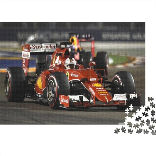 1000-teiliges Puzzle F1-Rennen für Erwachsene Kinder Holzpuzzle Lernspielzeug 1000 Stück (75 x 50 cm) von WXMMoney