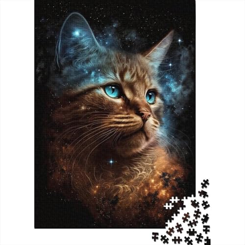 1000-teiliges Puzzle für Erwachsene, Galaxy Maine Coon Cat, Puzzles für Kinder, Puzzles 1000-teiliges Spielspielzeug für Kinder, Familienpuzzles, Geschenk, 1000 Stück (75 x 50 cm) von WXMMoney