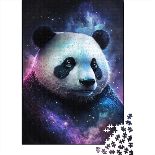 1000-teiliges Puzzle für Erwachsene mit Galaxie-Tieren und Panda-Motiv, Holzpuzzle, pädagogisches Denkspiel, lustiges Familienspiel, 1000 Teile (75 x 50 cm) von WXMMoney