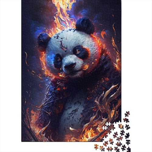 1000-teiliges Puzzle für Kinder, Feuertier-Panda-Puzzle, Puzzle für Erwachsene, Familienunterhaltungsspielzeug, 1000 Stück (75 x 50 cm) von WXMMoney