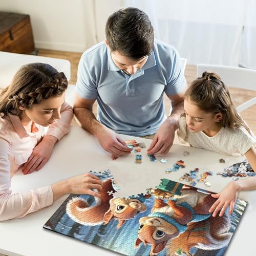 1000-teiliges Puzzle für Kinder, Frohe Weihnachten, Puzzle für Erwachsene, Holzpuzzle, Familienunterhaltungsspielzeug, 1000 Teile (75 x 50 cm) von WXMMoney