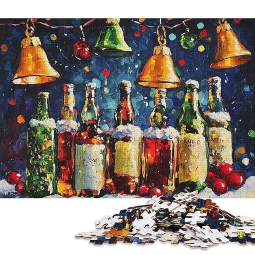 1000-teiliges Puzzle für Kinder, Weihnachtsdekoration, quadratische Puzzles für Kinder, Holzpuzzle, Spielzeug, Wanddekoration, 1000 Stück (75 x 50 cm) von WXMMoney