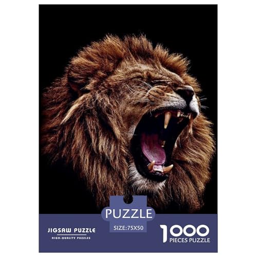 1000-teiliges Puzzle mit Tierkunst und Löwenmotiv für Erwachsene, Puzzles, Lernspielzeug, 1000 Stück (75 x 50 cm) von WXMMoney