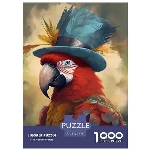 1000-teiliges Puzzle mit Tierkunst und Vögeln für Erwachsene, Puzzles für Erwachsene, Puzzles, einzigartige Heimdekoration und Geschenke, 1000 Stück (75 x 50 cm) von WXMMoney