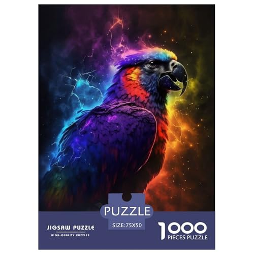 1000-teiliges Puzzle mit Tierkunst und Vögeln für Erwachsene und Teenager, Lernspiele für zu Hause, DIY-Spielzeug, 1000 Stück (75 x 50 cm) von WXMMoney