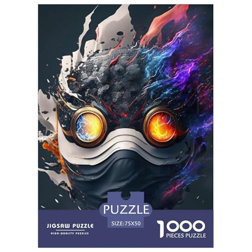 1000-teiliges Puzzle mit künstlerischen Masken für Erwachsene, Puzzle, Puzzle für Erwachsene, nachhaltiges Puzzle für Erwachsene, 1000 Teile (75 x 50 cm) von WXMMoney