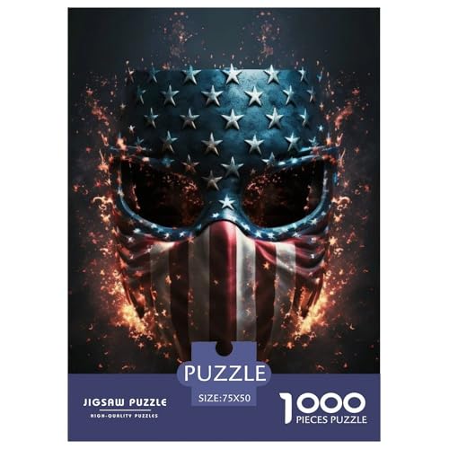 1000-teiliges Puzzle mit künstlerischen Masken für Erwachsene, Teenager, Puzzle für Erwachsene, Lernspielzeug, 1000 Teile (75 x 50 cm) von WXMMoney