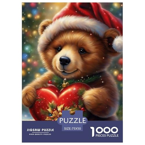 1000-teiliges Puzzle mit süßen Bären für Erwachsene, Puzzles für Erwachsene, Familienaktivität, Puzzles 1000 Teile (75 x 50 cm) von WXMMoney