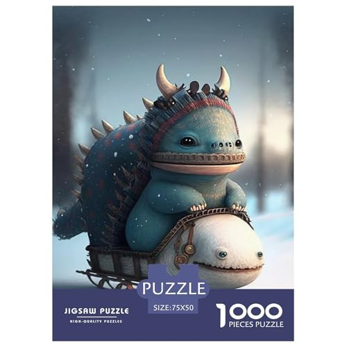 1000-teiliges Puzzle mit süßen Monstern, Puzzle für Erwachsene, Puzzle für Erwachsene, Lernspiel, Herausforderungsspielzeug, 1000 Stück (75 x 50 cm) von WXMMoney