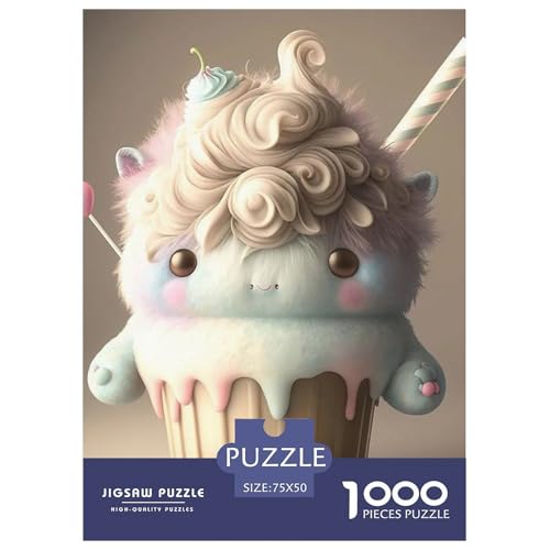 1000-teiliges Puzzle mit süßen Monstern, Puzzle für Erwachsene, Puzzle für Erwachsene, Lernspiel, Herausforderungsspielzeug, 1000 Stück (75 x 50 cm) von WXMMoney