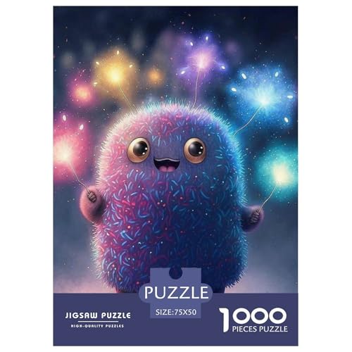 1000-teiliges Puzzle mit süßen Monstern für Erwachsene, Holzpuzzle für Erwachsene und Teenager, Puzzlegeschenke für Erwachsene, 1000 Teile (75 x 50 cm) von WXMMoney