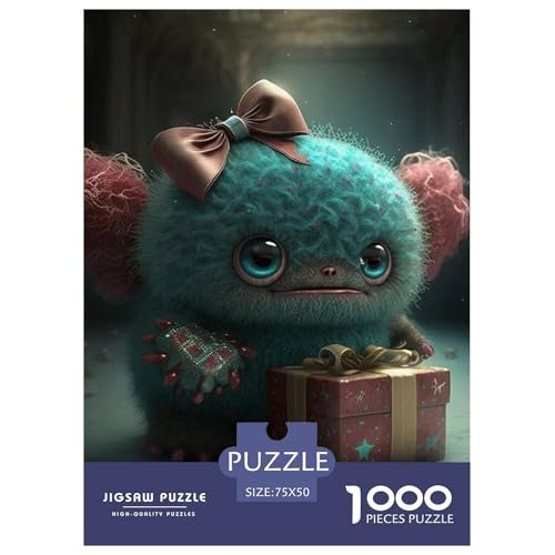 1000-teiliges Puzzle mit süßen Monstern für Erwachsene, Puzzle, Puzzle für Erwachsene, Lernspiele für zu Hause, DIY-Spielzeug, 1000 Teile (75 x 50 cm) von WXMMoney