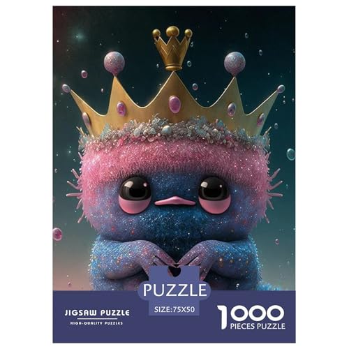 1000-teiliges Puzzle mit süßen Monstern für Erwachsene, Puzzle, Puzzle für Erwachsene, nachhaltiges Puzzle für Erwachsene, 1000 Teile (75 x 50 cm) von WXMMoney