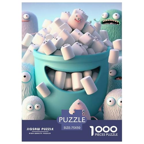 1000-teiliges Puzzle mit süßen Monstern für Erwachsene, Puzzles für Erwachsene und Teenager, Denksport-Puzzles für Erwachsene, 1000 Teile (75 x 50 cm) von WXMMoney