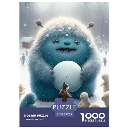 1000-teiliges Puzzle mit süßen Monstern für Erwachsene Teenager, Puzzle für Erwachsene, Lernspiel für Erwachsene, 1000 Teile (75 x 50 cm) von WXMMoney