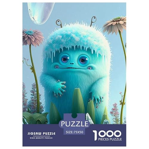 1000-teiliges Puzzle mit süßen Monstern für Erwachsene Teenager. Holzpuzzle für Teenager, Geschenke zum Entspannen, Puzzlespiele, 1000 Teile (75 x 50 cm) von WXMMoney