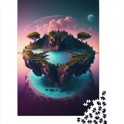 1000-teiliges Puzzlespiel Magic_Island Puzzles Holzpuzzle Lernspielzeug 1000 Stück (75 x 50 cm) von WXMMoney