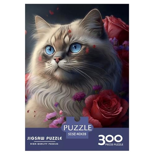 300-teiliges Art-Cat-Puzzle für Erwachsene Teenager. Puzzles für Erwachsene und Teenager für Erwachsene ab 14 Jahren. 300 Teile (40 x 28 cm) von WXMMoney