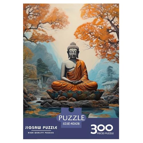 300-teiliges Buddha-Kunst-Puzzle für Erwachsene, Puzzle, Puzzle für Erwachsene, nachhaltiges Puzzle für Erwachsene, 300 Teile (40 x 28 cm) von WXMMoney