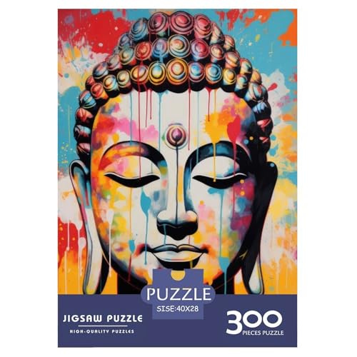 300-teiliges Buddha-Kunst-Puzzle für Erwachsene, Puzzle für Erwachsene und Teenager, Lernspiel, 300 Teile (40 x 28 cm) von WXMMoney