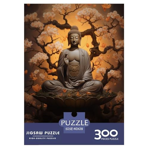 300-teiliges Buddha-Kunst-Puzzle für Erwachsene Teenager. Puzzles für Erwachsene und Teenager für Erwachsene ab 14 Jahren. 300 Teile (40 x 28 cm) von WXMMoney