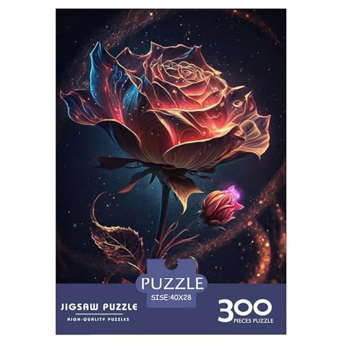 300-teiliges Kunst-Blumen-Puzzle für Erwachsene, Holzpuzzle, Puzzle für Erwachsene, 300 Teile (40 x 28 cm) von WXMMoney