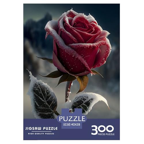 300-teiliges Kunst-Blumen-Puzzle für Erwachsene, schwieriges Puzzle für Erwachsene, Spaß für die ganze Familie, Puzzle 300 Teile (40 x 28 cm) von WXMMoney