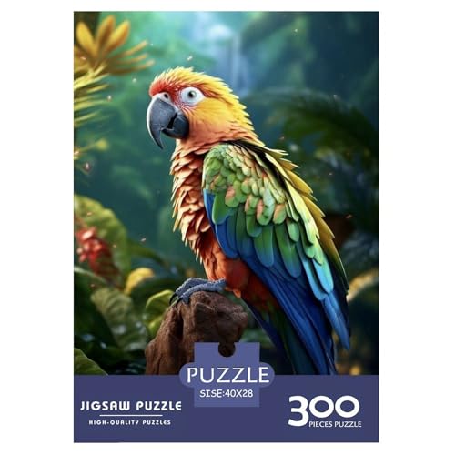 300-teiliges Kunst-Papagei-Puzzle für Erwachsene Teenager. Puzzles für Erwachsene und Teenager für Erwachsene ab 14 Jahren. 300 Teile (40 x 28 cm) von WXMMoney