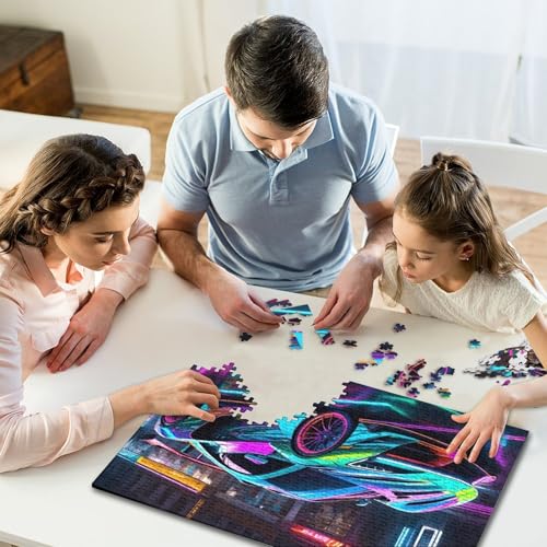 300-teiliges Puzzle, Kunst-Sportwagen-Puzzle für Kinder und Teenager, Holzpuzzle, Familienspiele, 300 Teile (40 x 28 cm) von WXMMoney